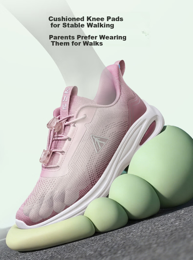 Zulijian Elderly Spring Sports Walking Shoes Casual Shock Absorption Sneakers 26113014T Sakura Pink Women Size 37 7