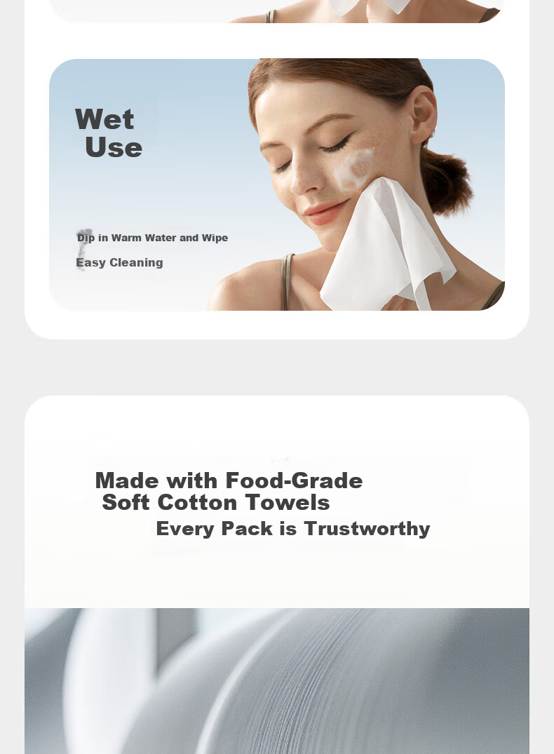 Babycare 100% Cotton Baby Soft Wipes Thickened Large Face Towels Dual-use Dry and Wet Pure Cotton 20 Sheets 1 Pack 11