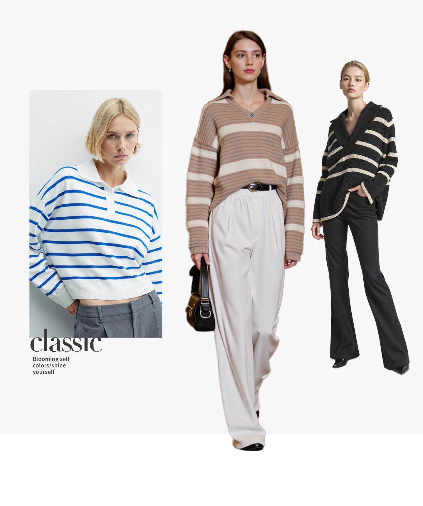 Navikail Italian Small Sailboat Women's 2025 New Striped Knit Loose Large Lapel Sweater 2334045506 10