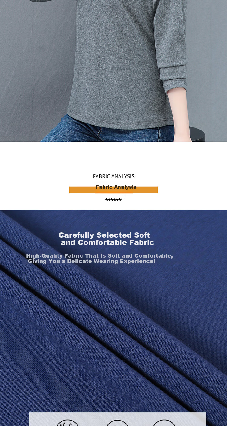 Woodpecker Women's Long Sleeve Polo Shirt Fake Two-Piece Autumn New Large Size Base Shirt Blue 3XL 4