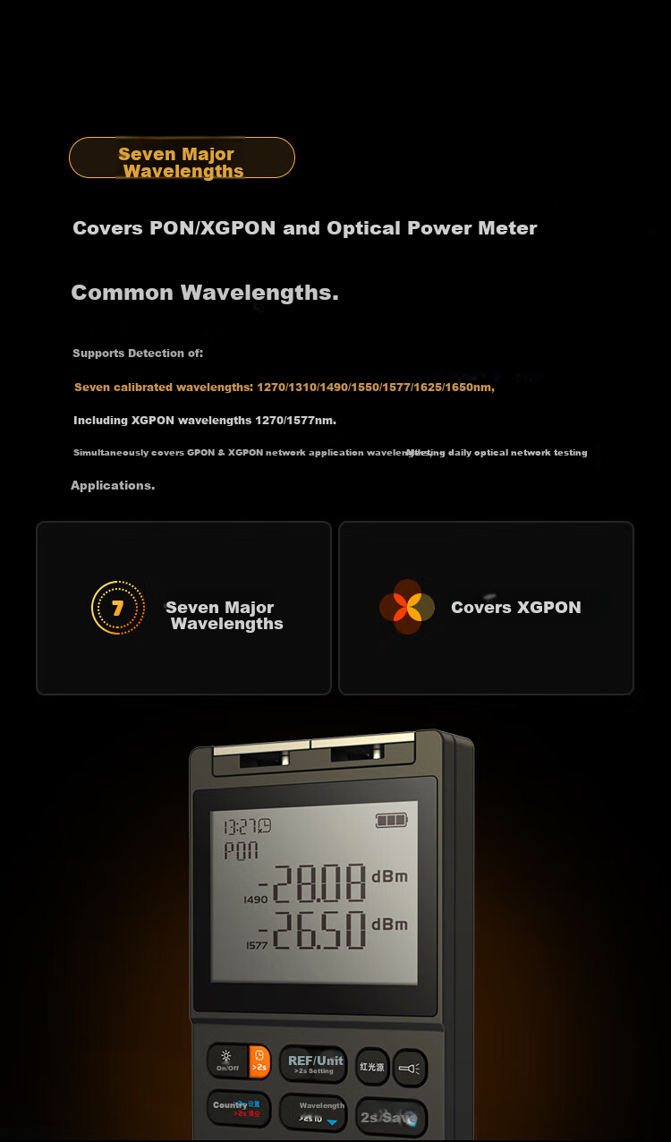 TriBrer Optical Power Meter Red Light Integrated Network Cable Tester Fiber Red Light Pen APM100T-V15 8