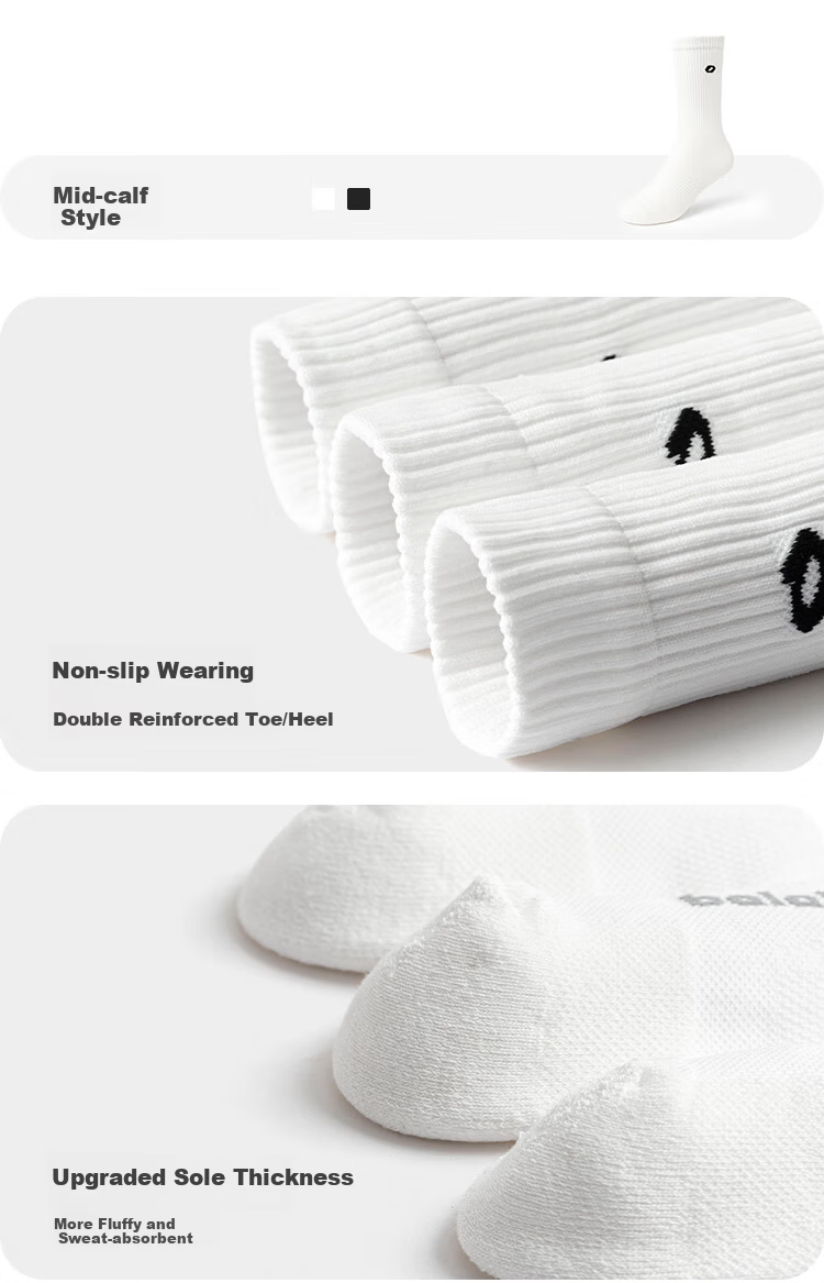 BALABALA balaOne Kids Cotton Autumn Mid-Calf Socks Antibacterial Deodorant 3-Pack 208325172204 9