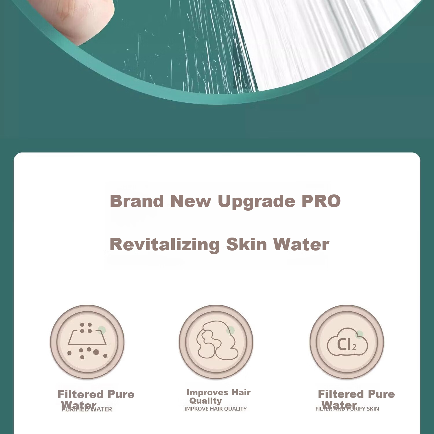 Del 28-Year Brand High-Pressure Shower Head Super Strong Water Flow Filtered Shower Head with Water Stop Function 4