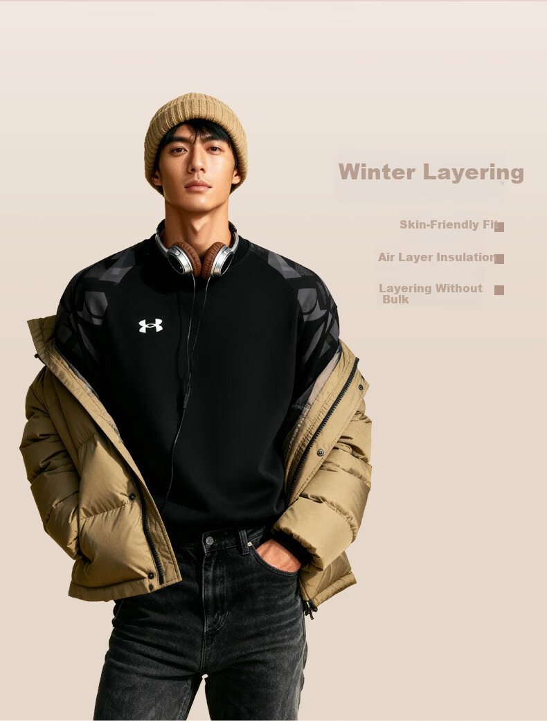 Under Armour Men's Long Sleeve T-Shirt Sweatshirt Crewneck Loose Casual Trendy Breathable Sports Running Warm Pullover 13