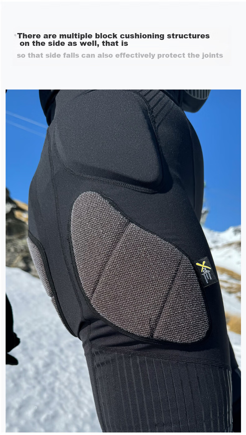 Flow Theory Ski Protective Gear Kevlar XRD® Hip and Knee Pads Thickened Shockproof Anti-Fall Equipment Orthopedic Doctor Recommended 9