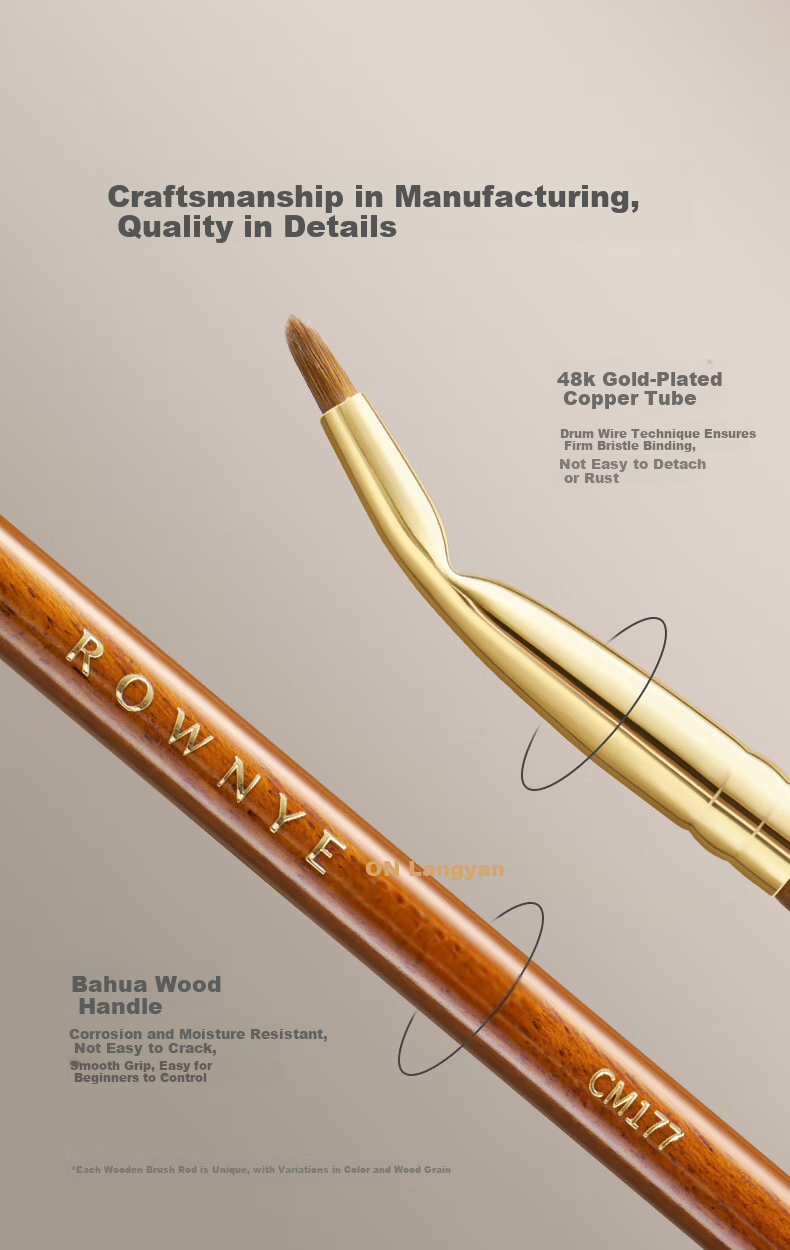 Langyan Makeup Brush Chimo CM172 Eyeshadow Set Squirrel and Goat Hair Blending Highlighting Detailing Eyeliner Under-Eye Brush 6