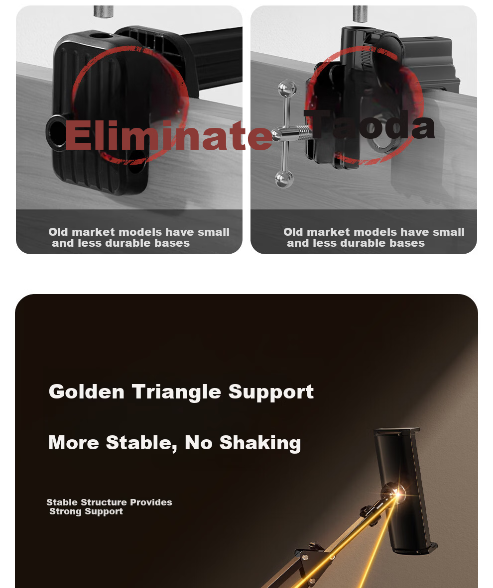 Xiaotian Tablet Stand Bedside Lazy Phone Holder Desktop Cantilever iPad Stand Dorm Bed Lying Drama Watching Tool Live Streaming Multi-Functional Stand Switch Universal Clip 9