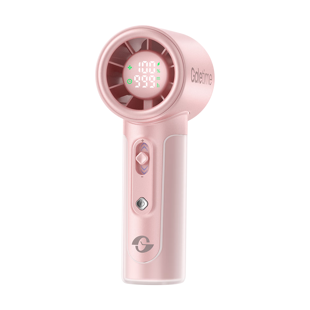 DaFeng Time Innovative Display Endurance Technology High-Speed Handheld Timer Fan Silent Portable Personal Cooling Rechargeable Long-Lasting Mini Powerful Small Electric Fan