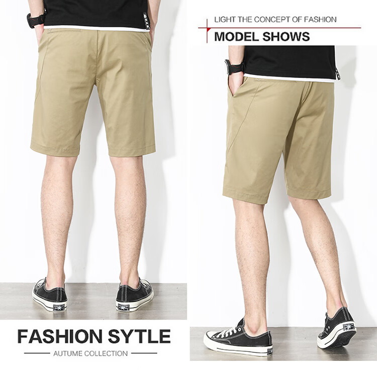 Hodo Men's Summer Casual Fashion Cotton Cargo Comfortable Breathable Versatile Five-Point Sports Shorts 12