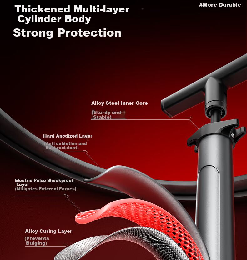 Xunting Road Bike High-Pressure Air Pump Portable Electric Vehicle Inflator Universal Pump 6