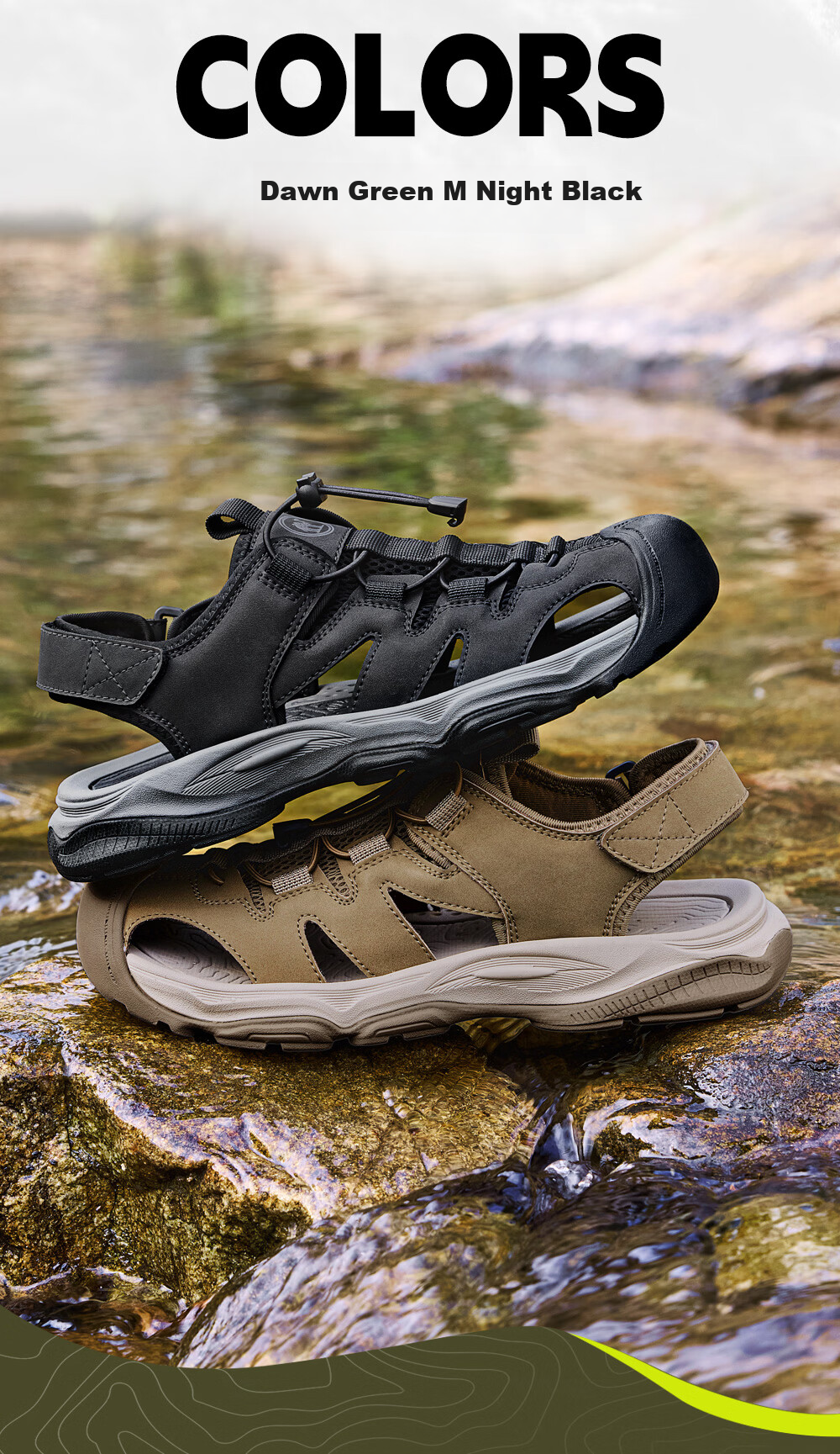 Camel Brand Breathable Mesh Water Shoes Beach Hollow Sandals P16M379020 Night Black Size 40 3