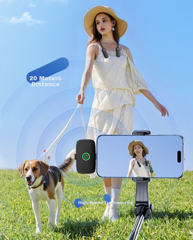Cuckoo G20 Wireless Live Sound Card Set Headset Microphone Integrated Neckband Open Outdoor Internet Celebrity Singing Equipment Live Streaming 14