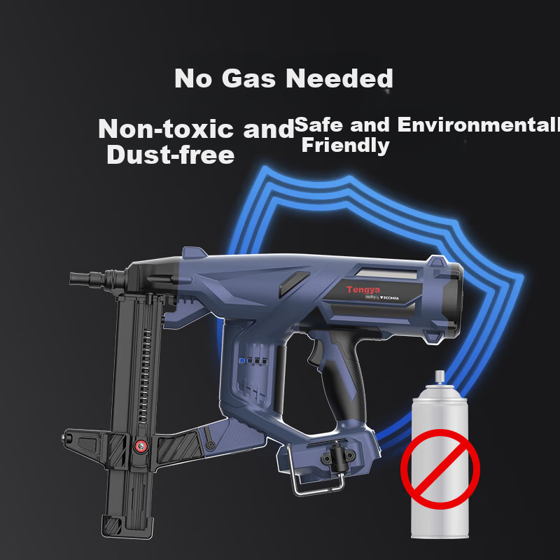 Tengya Electric Nail Gun Gas Nail Gun Gasoline Nail Gun Steel Nail Gun Lithium Battery Concrete DCCN40A Two Batteries One Charger