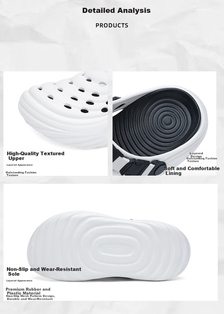 Senma Men's Hole Shoes 2026 New Summer Hot Style Outdoor Non-slip Closed-toe Slippers Dual-use Driving Beach Sandals 3