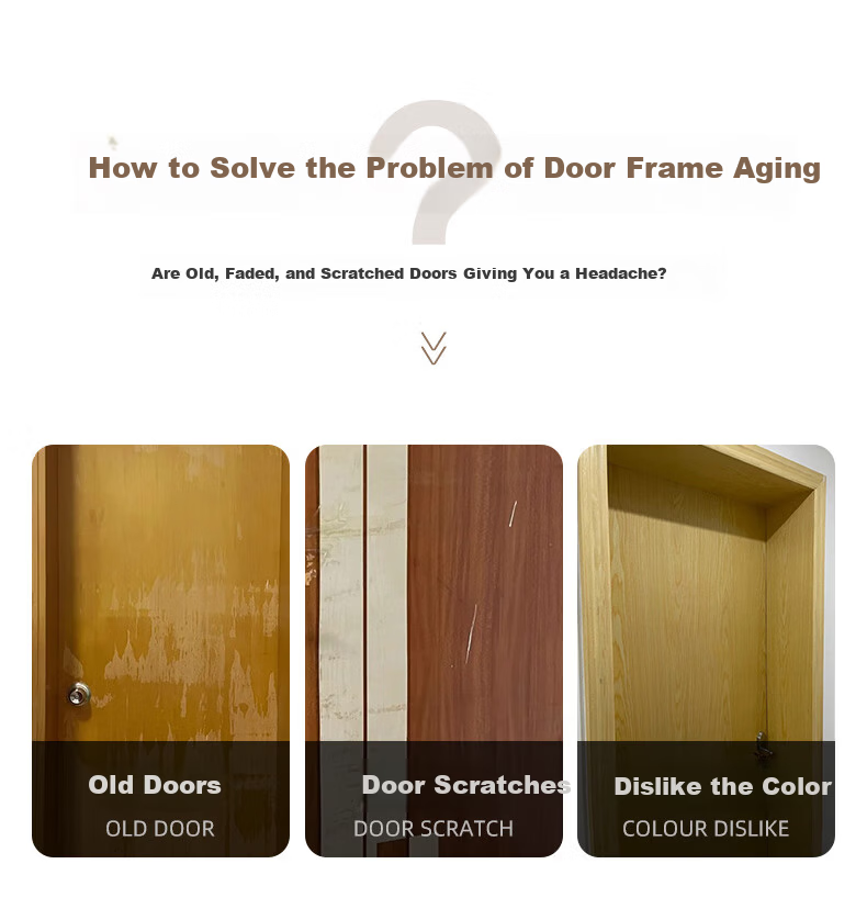 Xinuo Door Sticker Wood Door Renovation Self-Adhesive Full Door Covering Entry Door Color Change Film Renovation Old Door Full Wrap Wood Grain Sticker 4