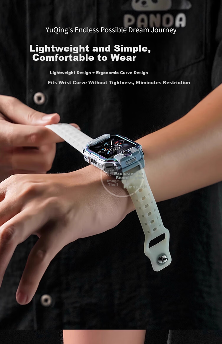 CHENSONG Silicone Breathable Mesh Strap for Xiaotiancai Z/Q/N/Y/D Series Kids' Smartwatch Black 5