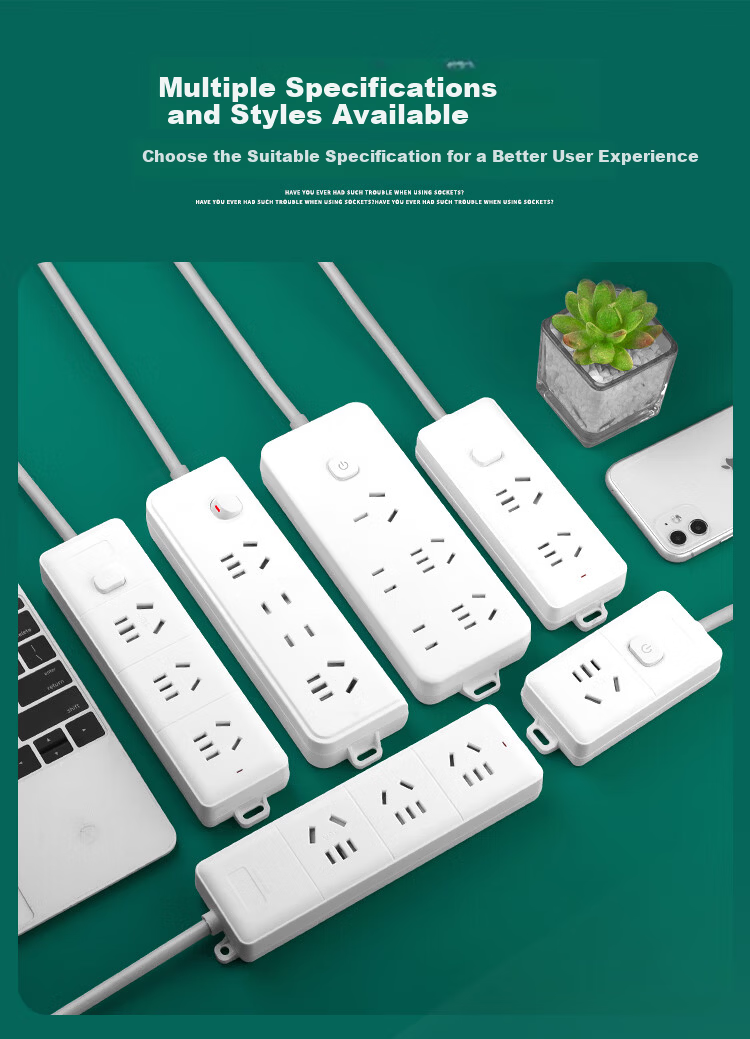 Sushiermo [10A to 16A High Power] 4kW Master Control Power Strip 3 Outlets 1.8m Cable for Air Conditioner/Water Heater/Electric Heater High Power Safe Electricity Use 3
