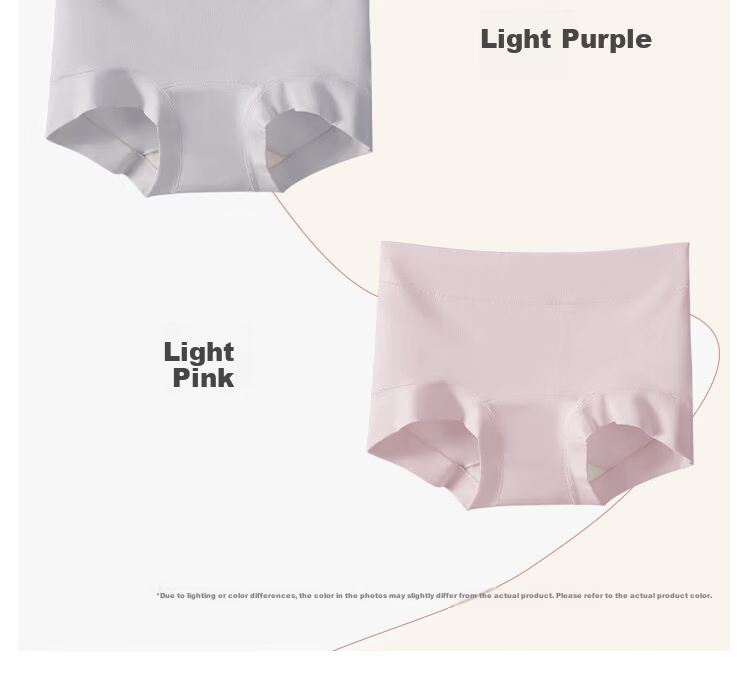 Langsha High-Waist Cotton Women's Boxer Briefs 10A Antibacterial Extended Crotch 50S Cotton Tummy Control Four-Point Underwear 18
