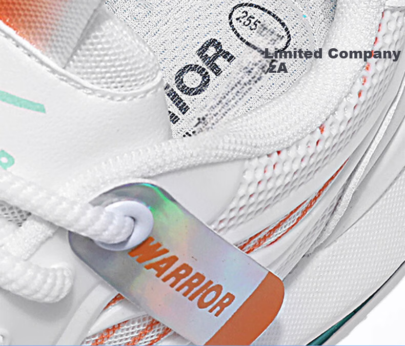 Warrior Men's Sports Shoes 2026 Summer New Men's Versatile Thick-Soled Breathable Casual Trendy Shoes White/Orange Size 39 4