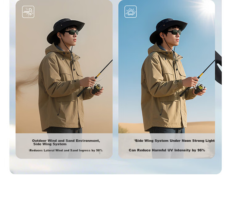 Bertha Fishing Sunglasses Polarized Outdoor Professional Anti-Glare Men Underwater Visible 3M Drift Watching Glasses 17