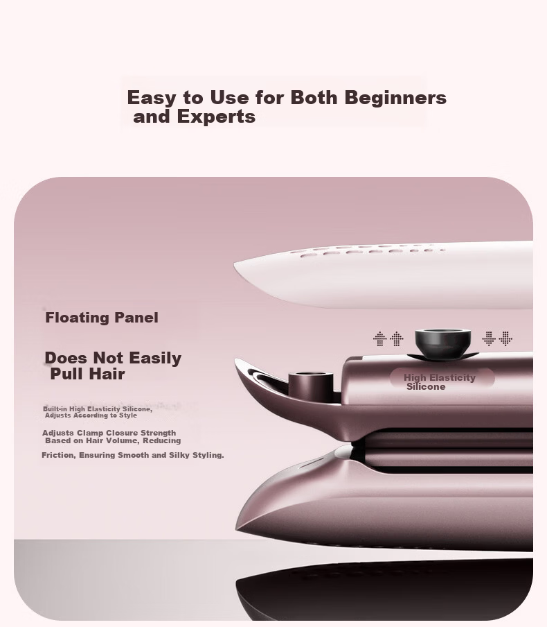 Lena Red Light Hair Straightener Flat Iron Far Infrared Hair Care High Concentration Negative Ion Straightening and Curling Iron Bangs Inward Curl Large Waves LN-508H 7