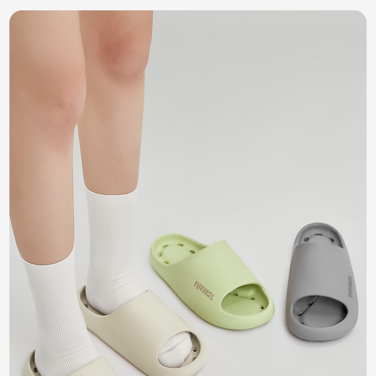 TZLDN Antibacterial Quick-Dry Breathable Summer Bathroom Shower Non-Slip EVA Slippers for Men and Women 14