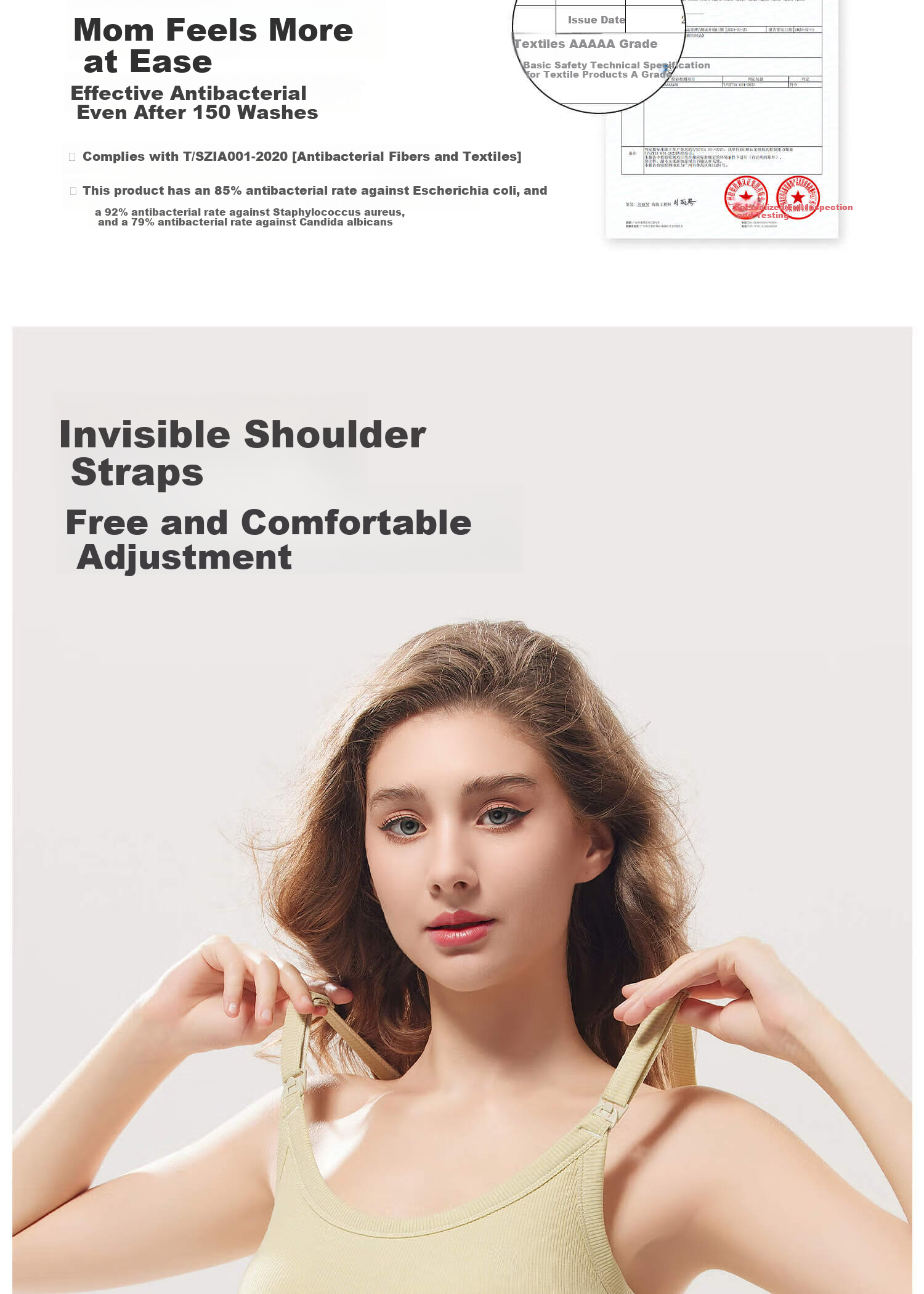 Shiduo Nursing Camisole Vest Maternity Innerwear with Chest Pads Anti-Sagging Postpartum Breastfeeding Base Layer 019 Bean Green XL 8