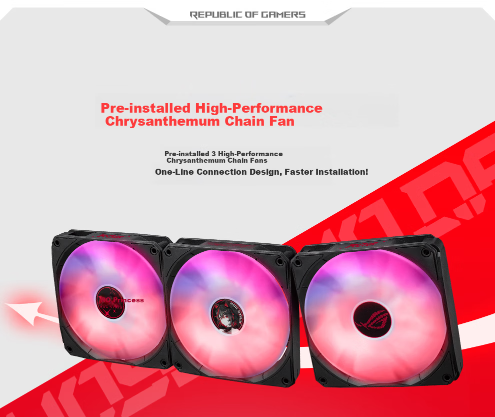 ASUS ROG STRIX ROYAL 360ARGB LCD All-in-One CPU Liquid Cooler with 3.5-inch HD Screen, High-Performance Pump, Pre-installed Fans, ROYAL Custom Edition 7