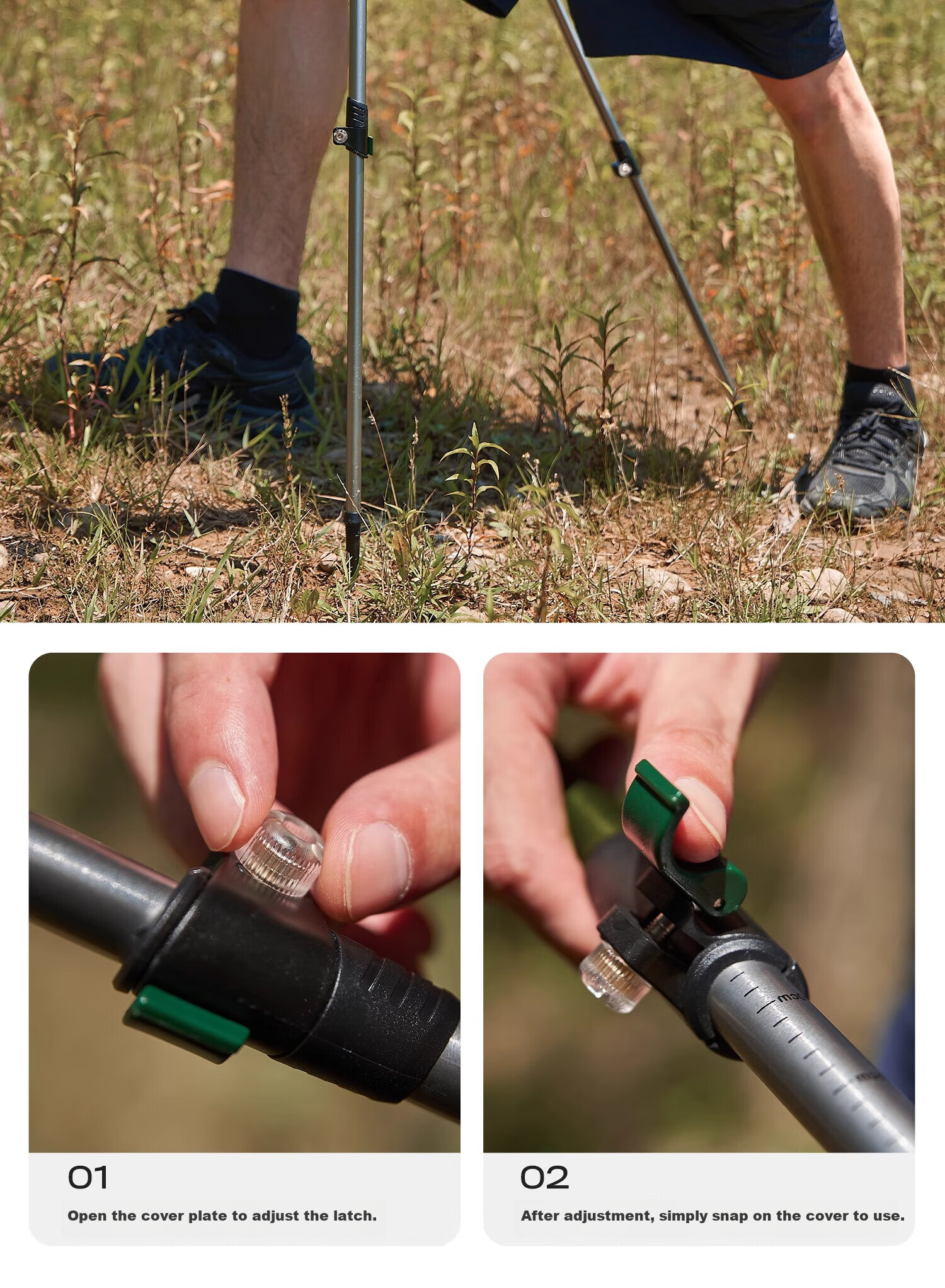 Primitive Outdoor Lightweight Folding Trekking Pole Adjustable Hiking Stick for Kids Professional Telescopic Women's Walking Staff 18