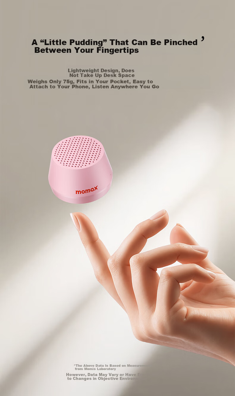MOMAX Magnetic Wireless Speaker, Pocket-Sized Loudspeaker for Outdoor And Indoor Use, Dormitory And Bathroom Mini Speaker, Phone Stand, Waterproof Portable Horn Speaker, Gift for Boyfriend Or Girlfriend 6