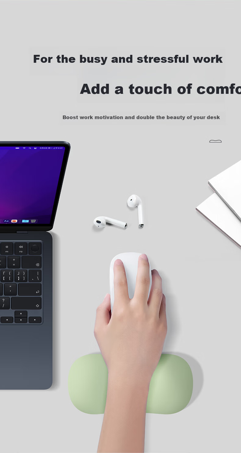 DIY Workshop Silicone Airbag Liquid Air Wrist Rest Desk Office Gaming Esports Cute Creative Simple Mouse Wrist Pad Small Air Cushion Wrist Support Pad 7