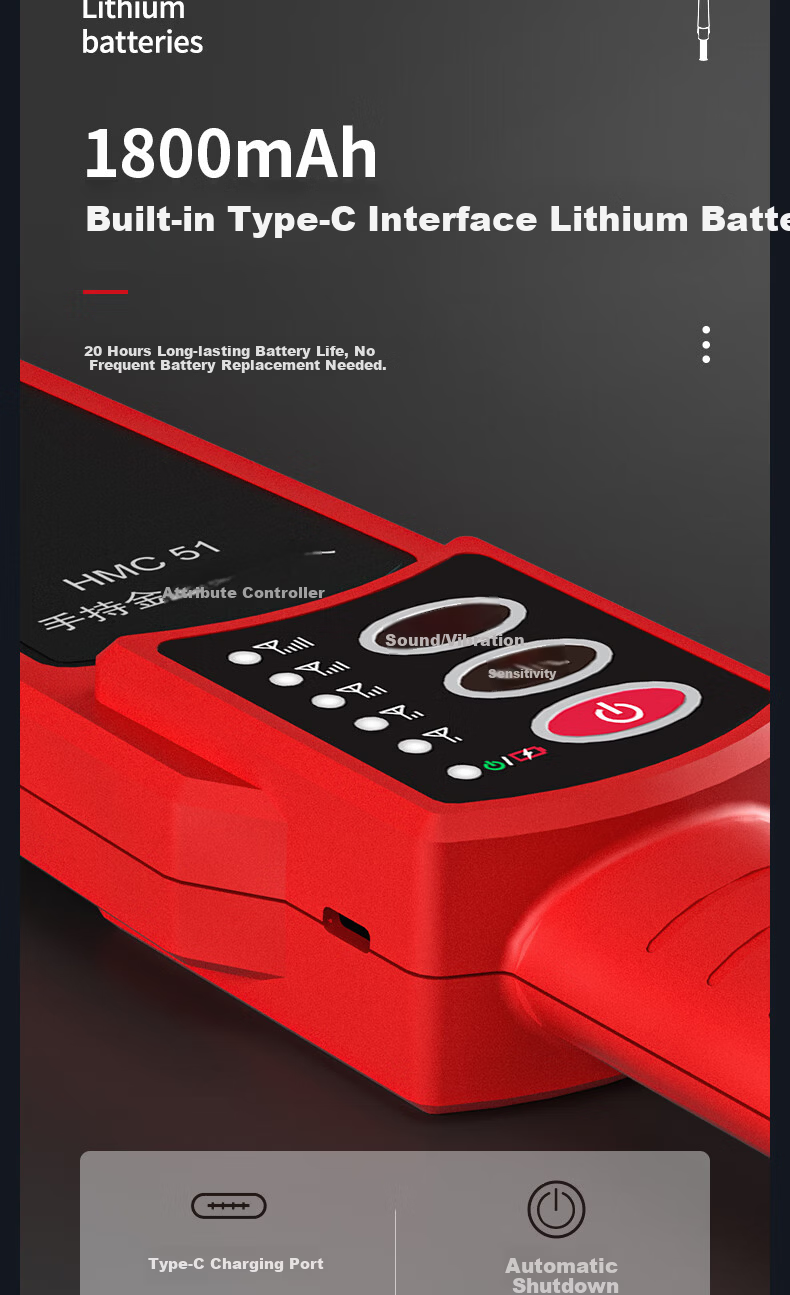 DELIXI ELECTRIC Handheld Metal Detector for Subway, Airport, Factory HMC51 Lithium Battery Model Metal Detector Security Scanner 13