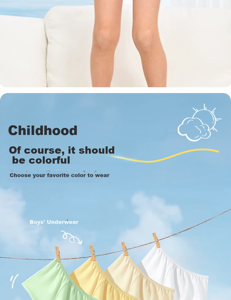 Qihaiqiu Children's Disposable Sterilized No-Wash Daily Use Boys Travel Colorful Boxer Shorts XXL Size 14