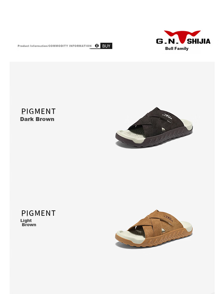 Bull Family Men's Summer New Outdoor Slippers Casual Breathable Beach Sandals Retro Versatile Roman Slippers 17