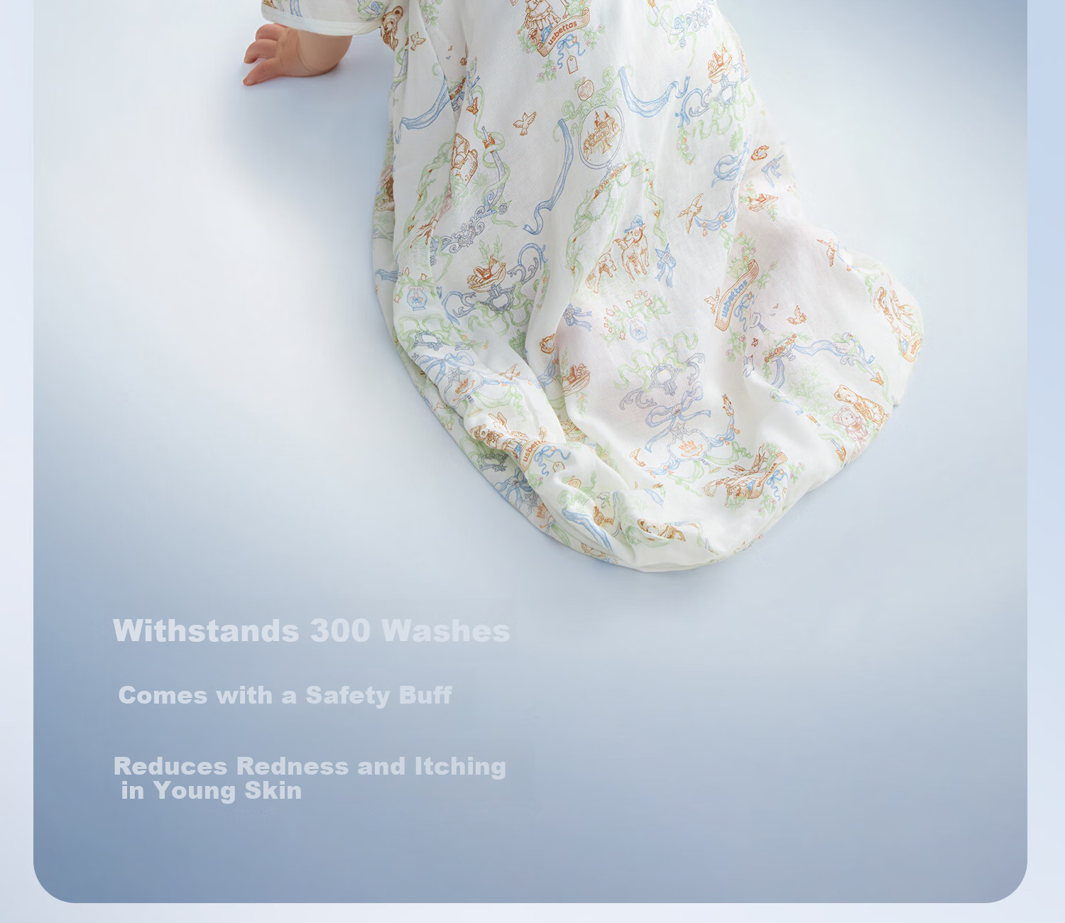 Betis Baby Sleeping Bag Spring Summer Vernix Caseosa Skin Children's One-Piece Sleeping Bag Infant Anti-Kick Quilt Pajamas Front 6 Back 4 Senye L 17