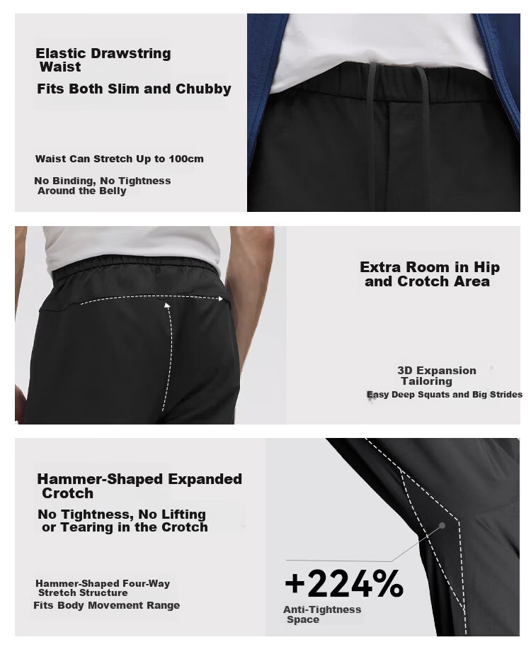 JD Jingzao New Men's Spring Summer Sports Pants Outdoor Durable Tactical Running Fitness Casual Pants Dark Khaki L 10