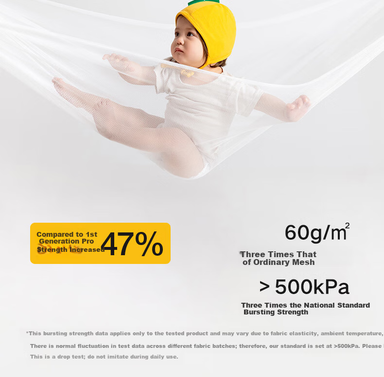 Meiduo Jia Anshui Cabin Pro3 Full Coverage Baby Anti-Fall Mosquito Net 1.5x2m Starry Gray [Mosquito Net + Cotton Bed Sheet] 13