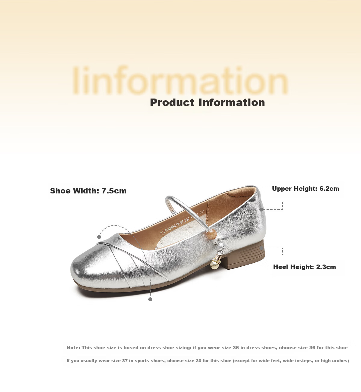 Eierkang Women's Sheepskin Mary Jane Shoes French Style Silver Flats 26583W Off-White Size 38 10