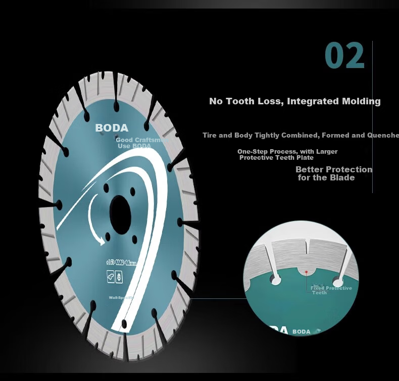 Boda Concrete Grooving Cutting Blade Thickened Diamond Saw Blade Wall Cutting 190mm Grooving Expert Single Piece 10