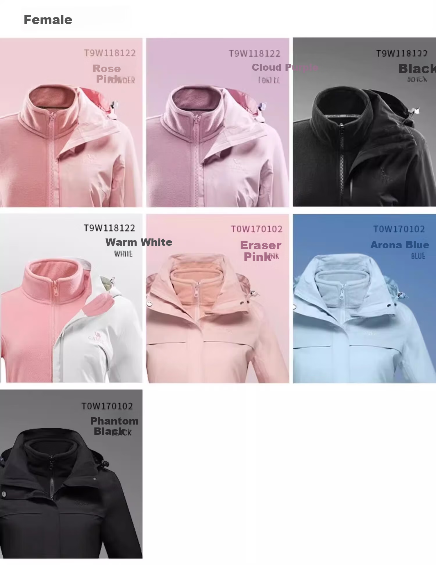 Camel Women's Outdoor Jacket 3-in-1 Detachable Fleece Lined Waterproof Windproof Spring Autumn Travel Hiking Coat for Men and Women 26