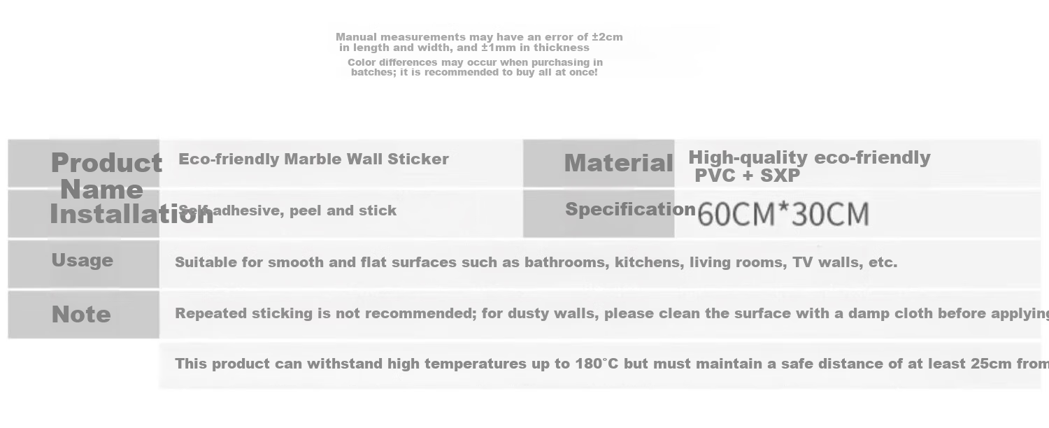 Washi Kitchen Oil-Proof Wall Sticker Self-Adhesive Imitation Tile Aluminum-Plastic Waterproof High-Temperature Resistant Jazz White 40x80cm 5-Pack 16
