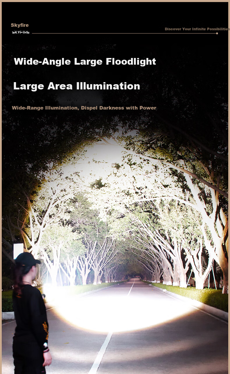 Tianhuo Flashlight Qian Kun High Brightness Ultra Long Battery Life 200000 Lumens Penetrating Outdoor Long Range Home Use 6