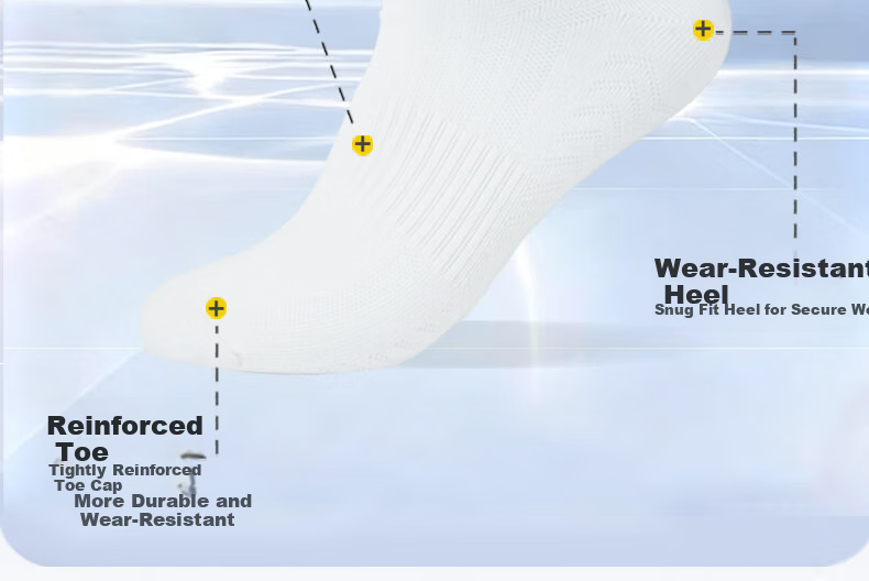 361° Authentic Unisex Spring Summer Sweat-Absorbing Breathable Mid-Calf Socks Men's Odor-Resistant Sports Long Socks Gray - 6 Pairs One Size 5