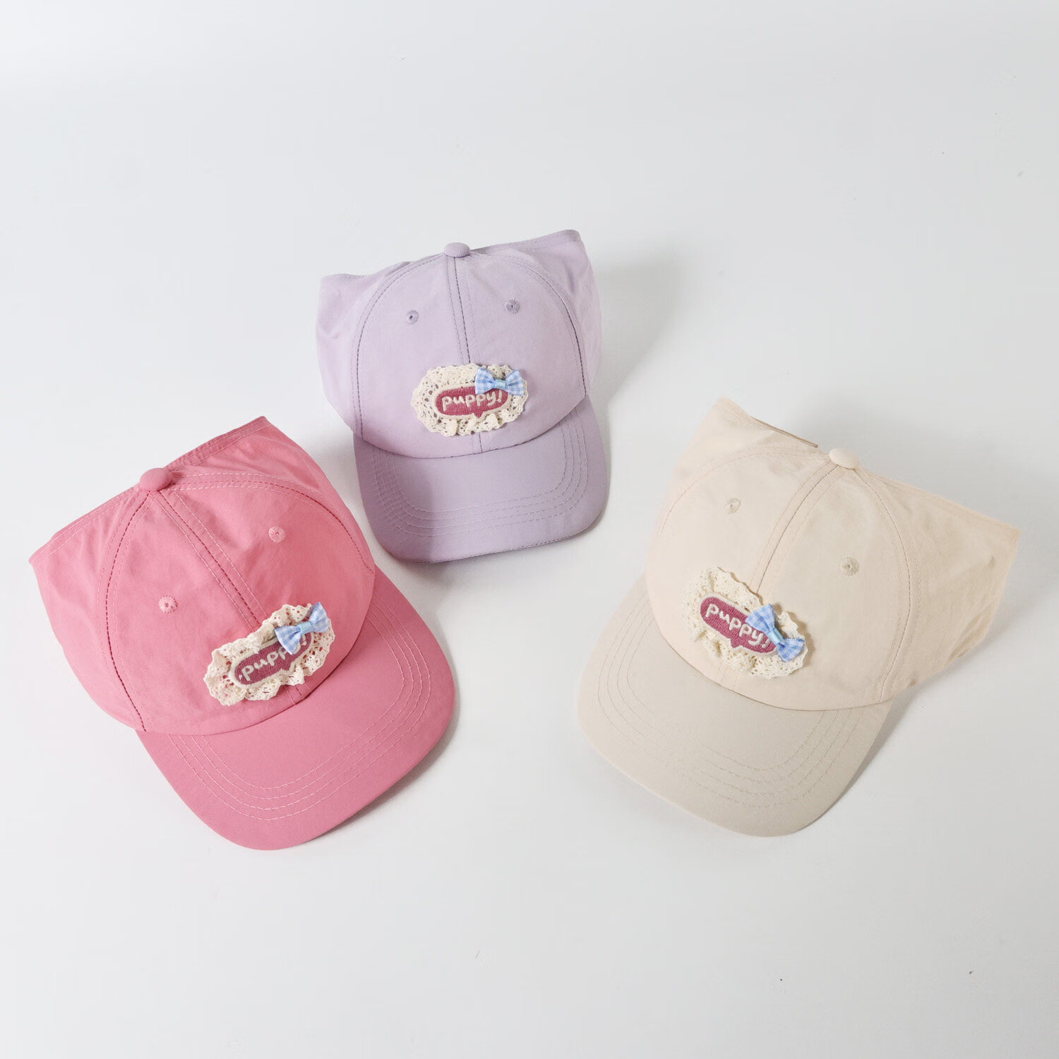 Mumuwu Kids Sun Protection Hat Thin Half-Top Baseball Cap Ponytail Sunshade Quick-Dry Breathable Duckbill Cap Pink 1