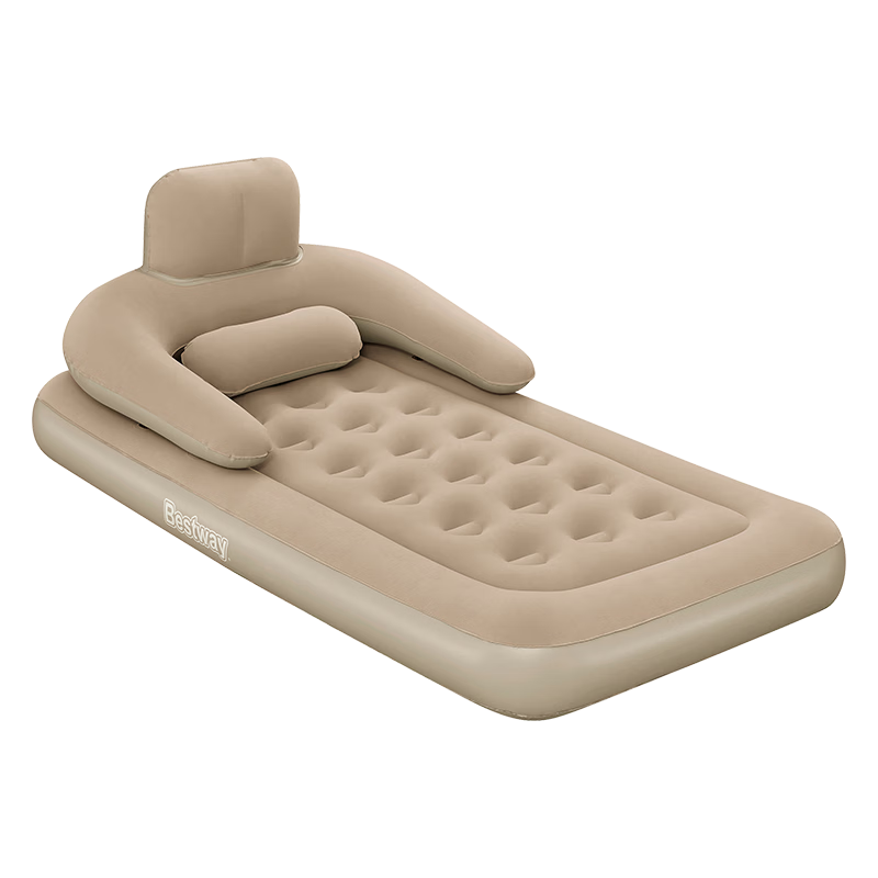 Bestway Xingqi Self-Inflating Air Mattress with Built-in Pump Single Backrest Outdoor Camping Home Floor Sleeping Pad 671DM