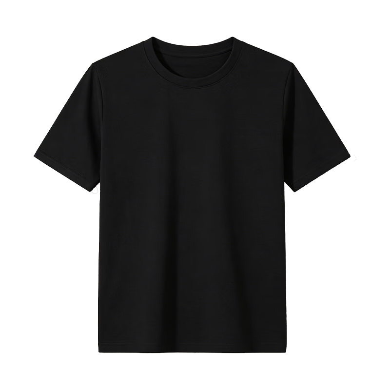 Nanjiren Men's Summer Heavyweight Pure Cotton Short Sleeve T-Shirt Basic Casual Solid Color Half Sleeve Top