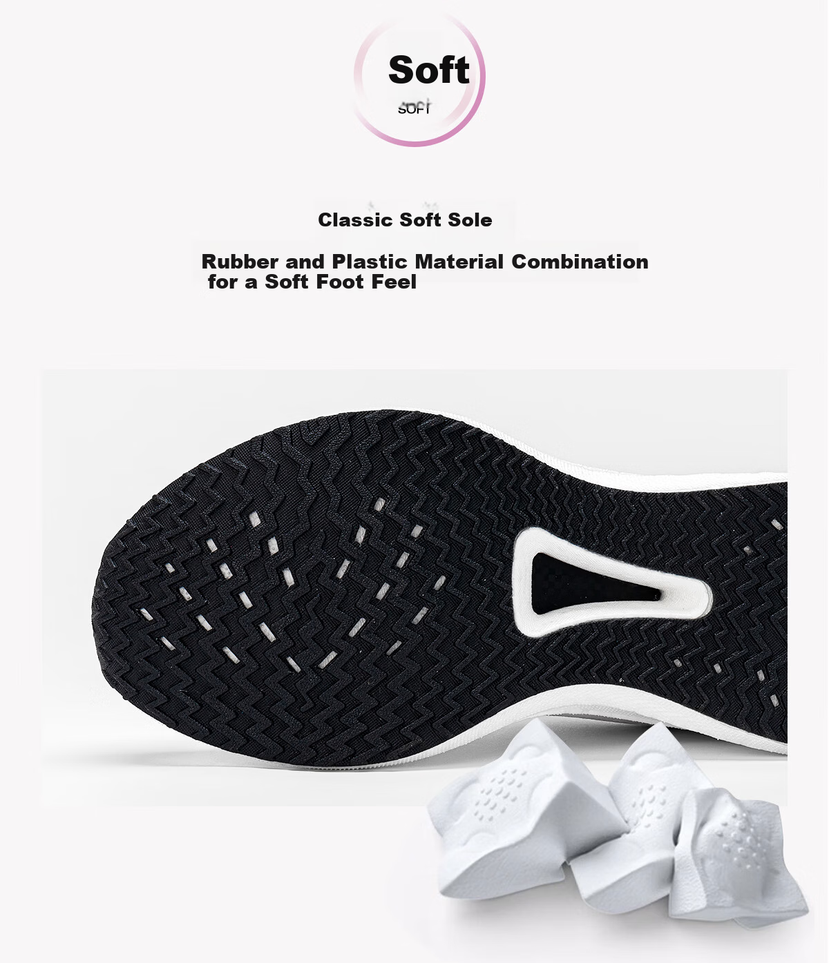 Warrior Women's Sports Shoes New Spring Mesh Breathable Thick Sole Cushioning Height Increasing Running Shoes White Pink Size 37 7