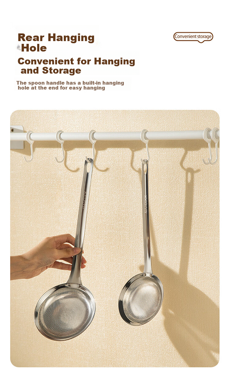 MAXCOOK 316L Stainless Steel Mesh Skimmer Oil Strainer 120 Mesh Fine Filter Sieve 9cm MCCU6585 5