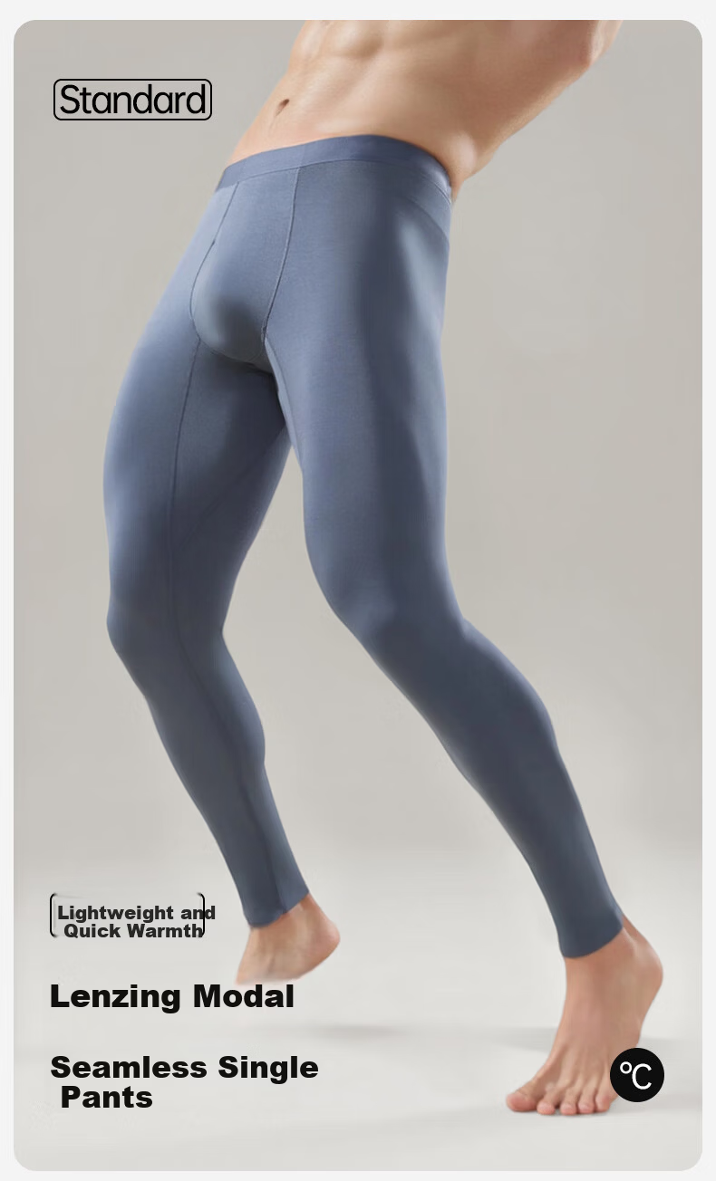 Men's Modal Thermal Thin Loose Fit Plus Size Warm Long Johns Thermal Underwear Winter Heat Retention Slim Fit Base Layer Pants 1