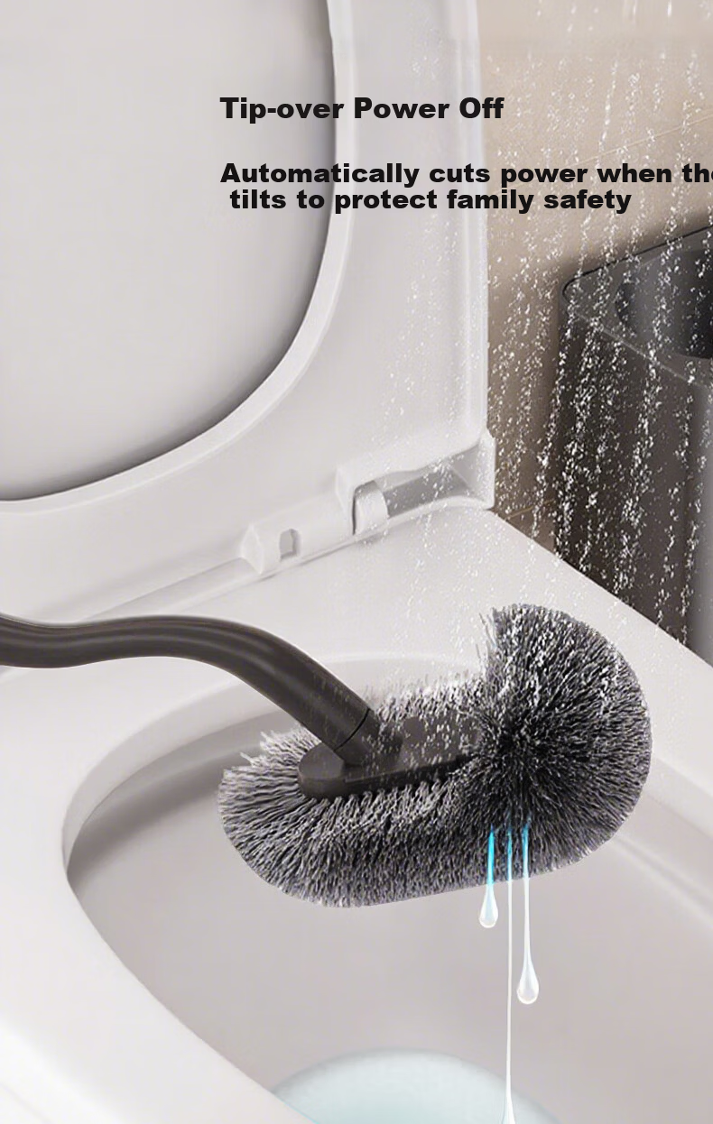Baoshi Toilet Brush, 2-Pack Wall-Mounted Extended Silicone Bristles, No Dead Angles, Bathroom Cleaning Tool 4